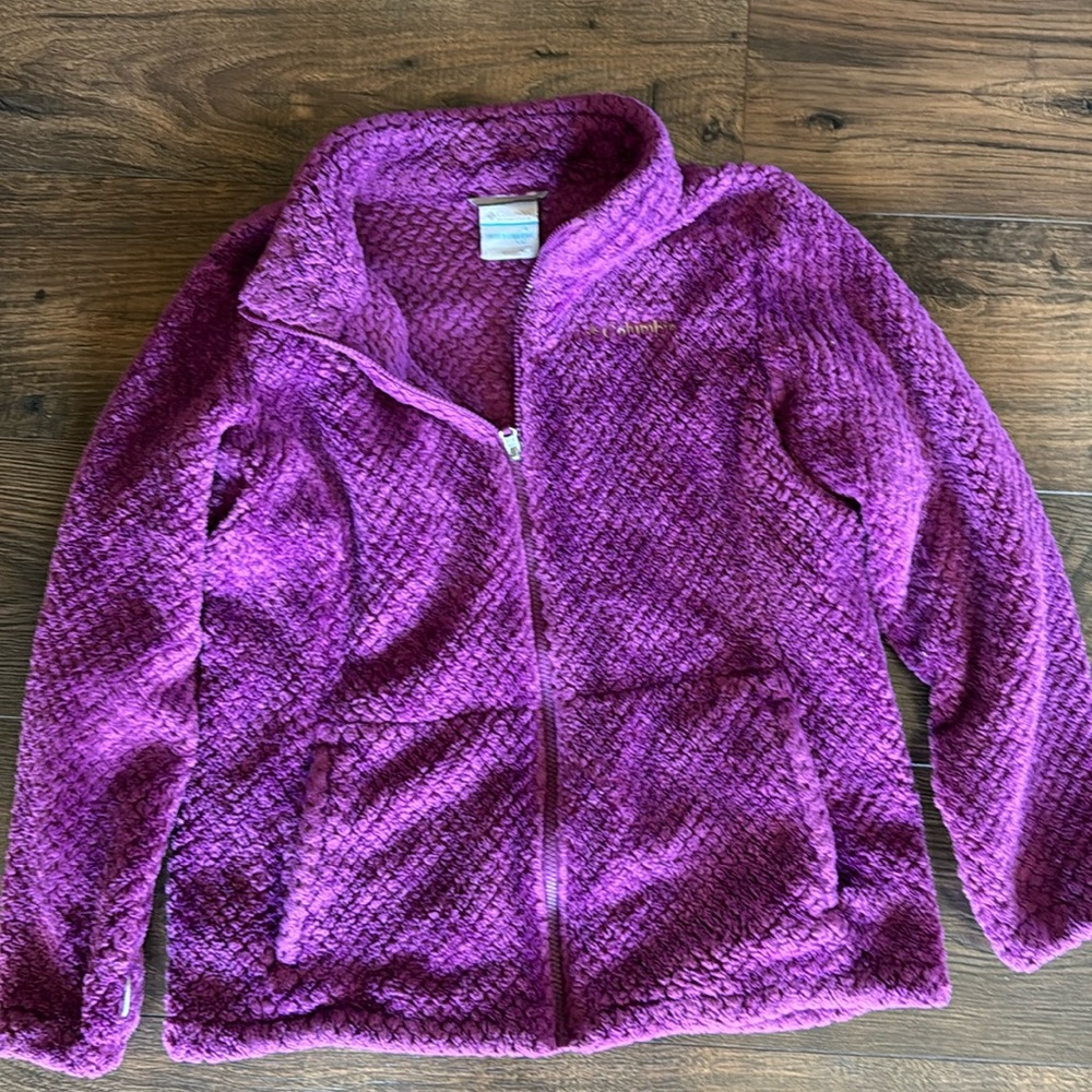 Extra large, purple, Columbia fleece jacket